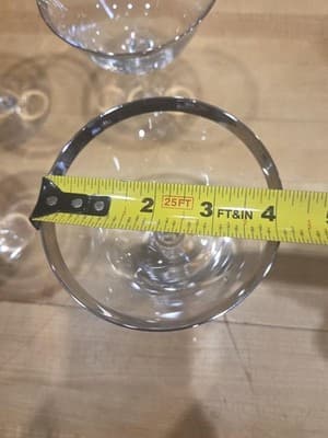 Vintage Platinum Rim Crystal Champagne Coupe Glasses Cocktail Stemware Set of 4 - Thumbnail 6