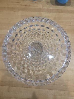 Vintage Fostoria American Clear Glass Pedestal Cake Stand Round Salver 10 Inch - Thumbnail 5