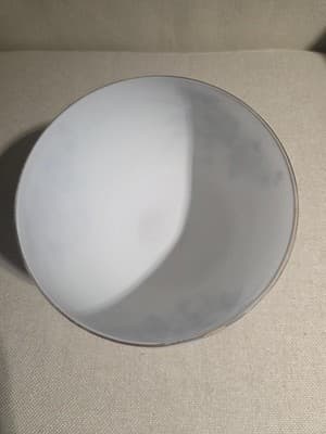 Vintage Norleans Italy Frosted Satin Glass Pedestal Compote Floral Bowl 1960s - Thumbnail 3