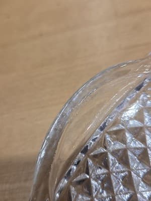 Vintage Anchor Hocking Wexford Clear Glass Round Serving Platter 13.5" AS IS - Thumbnail 5