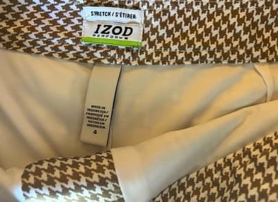 Size 4 Set Of Izod Golf Stretch Skorts Skirt Navy And Tan Preppy Shorts - Thumbnail 9