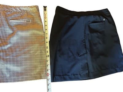 Size 4 Set Of Izod Golf Stretch Skorts Skirt Navy And Tan Preppy Shorts - Thumbnail 6