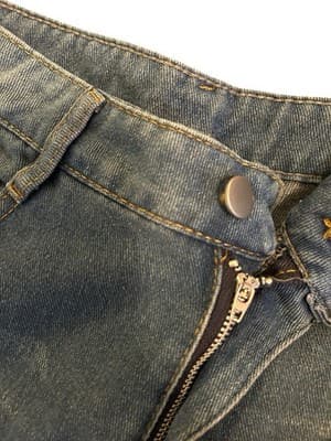 Vintage 1960’s Women’s Flare Leg Blue Jeans Boho Bohemian Soft Denim Pants - Thumbnail 3