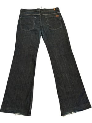 Size 32 7 For All Mankind Women’s Flare Leg Dark Denim Jeans Ginger Style - Thumbnail 8