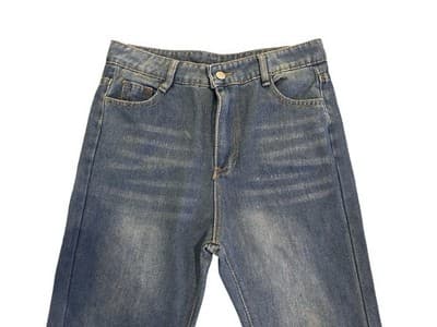 Vintage 1960’s Women’s Flare Leg Blue Jeans Boho Bohemian Soft Denim Pants - Thumbnail 2
