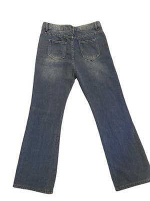 Vintage 1960’s Women’s Flare Leg Blue Jeans Boho Bohemian Soft Denim Pants - Thumbnail 10