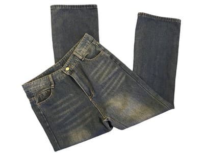 Vintage 1960’s Women’s Flare Leg Blue Jeans Boho Bohemian Soft Denim Pants - Thumbnail 11