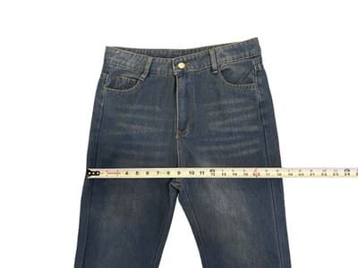 Vintage 1960’s Women’s Flare Leg Blue Jeans Boho Bohemian Soft Denim Pants - Thumbnail 9