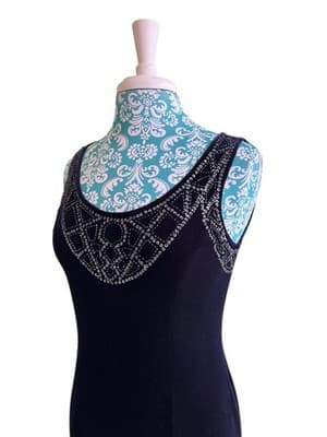 Adriana Papell Velvet Dress & Jacket Set Suit Christmas Evening Maxi Sequin Bead - Thumbnail 4