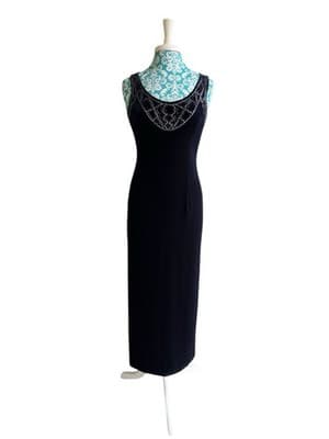 Adriana Papell Velvet Dress & Jacket Set Suit Christmas Evening Maxi Sequin Bead - Thumbnail 13