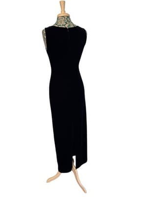 Adriana Papell Velvet Dress & Jacket Set Suit Christmas Evening Maxi Sequin Bead - Thumbnail 17