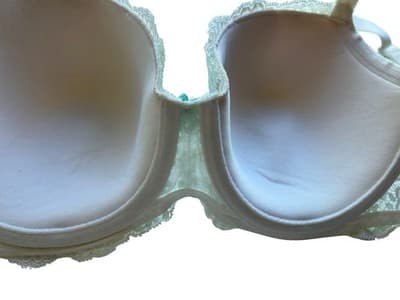 34DD White & Aqua Lined Demi Victorias Secret Bra Dream Angels Bow Free Shipping - Thumbnail 5