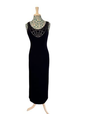 Adriana Papell Velvet Dress & Jacket Set Suit Christmas Evening Maxi Sequin Bead - Thumbnail 18