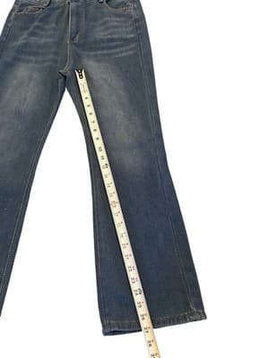 Vintage 1960’s Women’s Flare Leg Blue Jeans Boho Bohemian Soft Denim Pants - Thumbnail 8