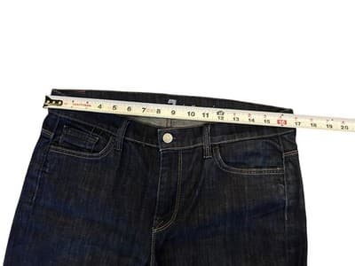Size 32 7 For All Mankind Women’s Flare Leg Dark Denim Jeans Ginger Style - Thumbnail 4