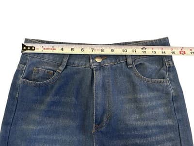 Vintage 1960’s Women’s Flare Leg Blue Jeans Boho Bohemian Soft Denim Pants - Thumbnail 6