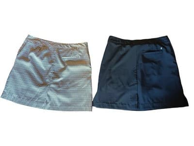 Size 4 Set Of Izod Golf Stretch Skorts Skirt Navy And Tan Preppy Shorts - Thumbnail 7