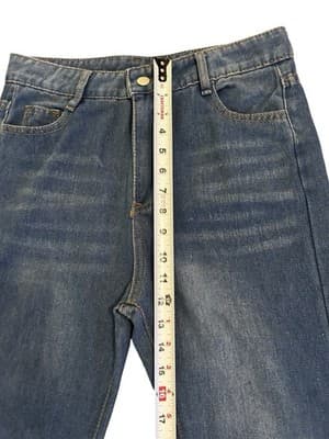 Vintage 1960’s Women’s Flare Leg Blue Jeans Boho Bohemian Soft Denim Pants - Thumbnail 7