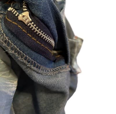 Vintage 1960’s Women’s Flare Leg Blue Jeans Boho Bohemian Soft Denim Pants - Thumbnail 12