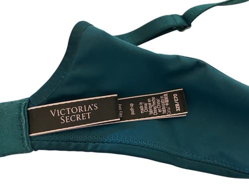Victorias Secret Bra Very Sexy 32B Teal Lingerie Green Push Up - Thumbnail 6
