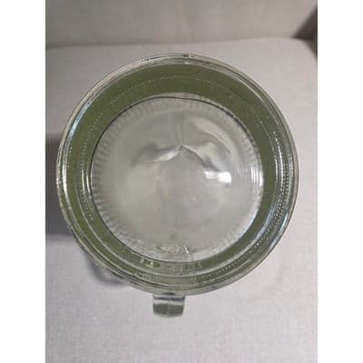 Vintage Jeannette Glass Tree Bark Clear Pitcher Ice Lip Finlandia MCM Barware - Thumbnail 5