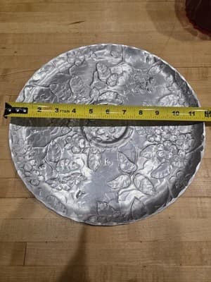 Vintage Wendell August Forge Dogwood Round Server Platter 15 Inch - Thumbnail 3