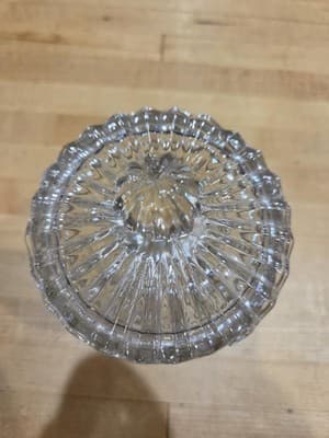 Vintage Essex Lead Crystal Biscuit Jar Candy Dish Ball Finial Lid Poland 6" - Thumbnail 5
