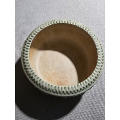 Vintage 1916 Roseville Pottery Donatello Cherub Fluted Console Bowl Centerpiece - Thumbnail 3