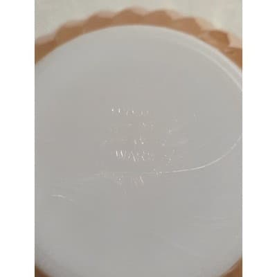 Set of 2 Peach and white 7 inch and 8 inchFire King Pressed Milk Glass Bowls - Thumbnail 7