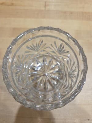 Vintage Essex Lead Crystal Biscuit Jar Candy Dish Ball Finial Lid Poland 6" - Thumbnail 3