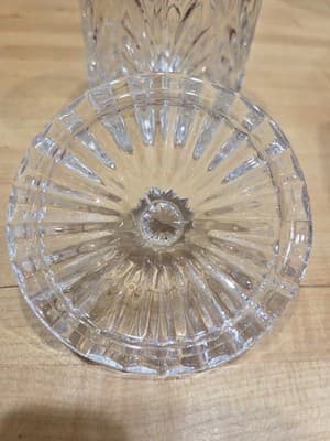 Vintage Essex Lead Crystal Biscuit Jar Candy Dish Ball Finial Lid Poland 6" - Thumbnail 6