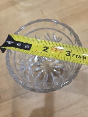 Vintage Essex Lead Crystal Biscuit Jar Candy Dish Ball Finial Lid Poland 6" - Thumbnail 7