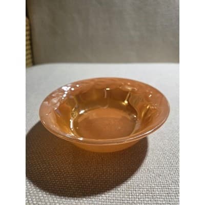 Vintage Fire-King Peach Lustre Laurel Glass Dinnerware Set 17 Pc Service 4 - Thumbnail 6