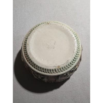 Vintage 1916 Roseville Pottery Donatello Cherub Fluted Console Bowl Centerpiece - Thumbnail 4