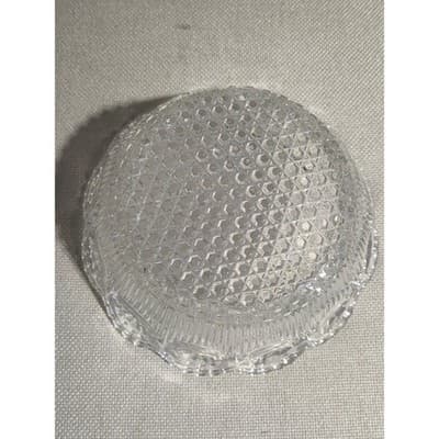 Vintage Bartlett Collins St Genevieve Glass Bowl Manhattan Thumbprint 8.5" - Thumbnail 6