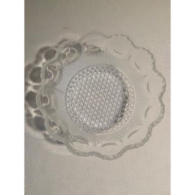 Vintage Bartlett Collins St Genevieve Glass Bowl Manhattan Thumbprint 8.5" - Thumbnail 2