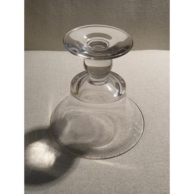 Simon Pearce Hartland Style Handblown Pedestal Compote Bowl 7" Manganese Glow - Thumbnail 5