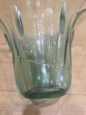 Celery Green Recycled Glass Tulip Candle Holder Flared Bowl 6 Inch - Thumbnail 7