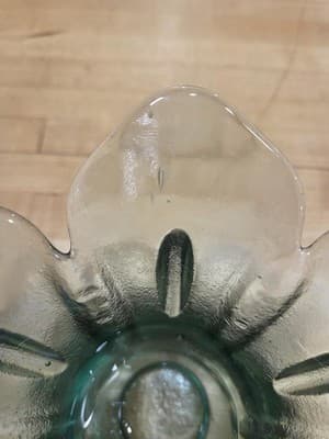 Celery Green Recycled Glass Tulip Candle Holder Flared Bowl 6 Inch - Thumbnail 4