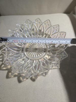 Federal Glass Iridescent Petal Rim Plate 8 Inch Vintage Pressed Glass - Thumbnail 5