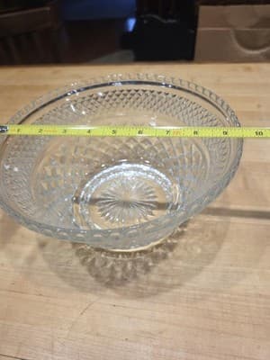 Vintage Anchor Hocking Wexford Glass Punch Bowl Set 18 Cups Hooks Ladle Base - Thumbnail 5