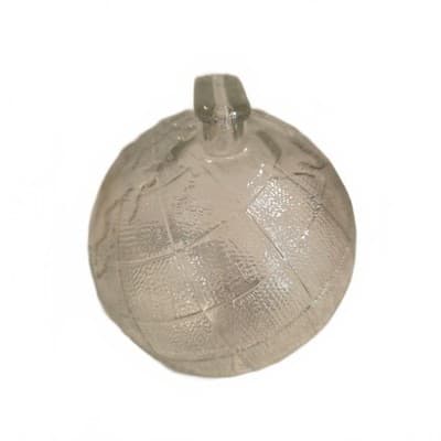 Vintage Clear Glass Globe Coin Bank Embossed World Map Still Bank 4” - Thumbnail 5