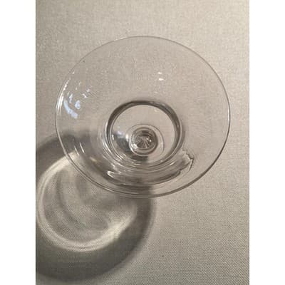 Simon Pearce Hartland Style Handblown Pedestal Compote Bowl 7" Manganese Glow - Thumbnail 3