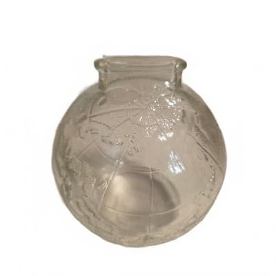 Vintage Clear Glass Globe Coin Bank Embossed World Map Still Bank 4” - Thumbnail 3
