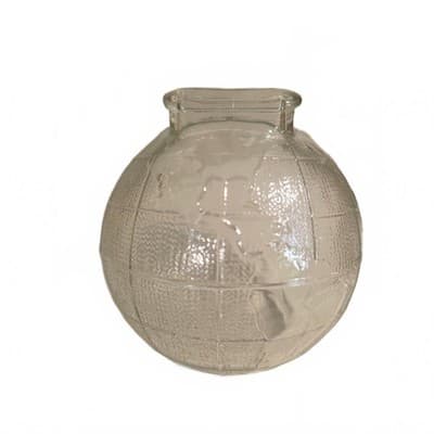 Vintage Clear Glass Globe Coin Bank Embossed World Map Still Bank 4” - Thumbnail 6