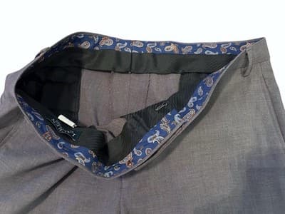 36x30 Men’s RALPH LAUREN Gray Modern Fit Slacks Tapered Leg Pants Flat Front - Thumbnail 9