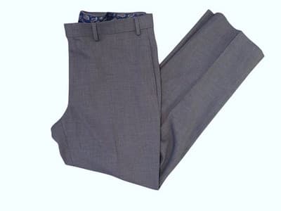 36x30 Men’s RALPH LAUREN Gray Modern Fit Slacks Tapered Leg Pants Flat Front - Thumbnail 4