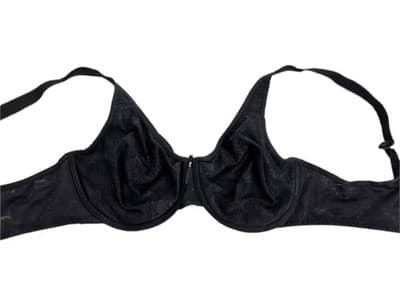 38D Black Floral Lace Wacoal Bra VOLUP LINGERIE Coquette Sexy - Thumbnail 3