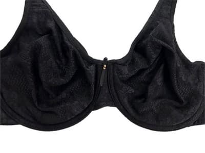 38D Black Floral Lace Wacoal Bra VOLUP LINGERIE Coquette Sexy - Thumbnail 2
