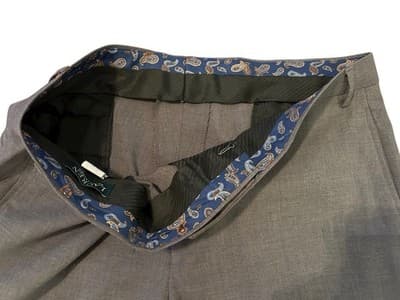 36x30 Men’s RALPH LAUREN Gray Modern Fit Slacks Tapered Leg Pants Flat Front - Thumbnail 13